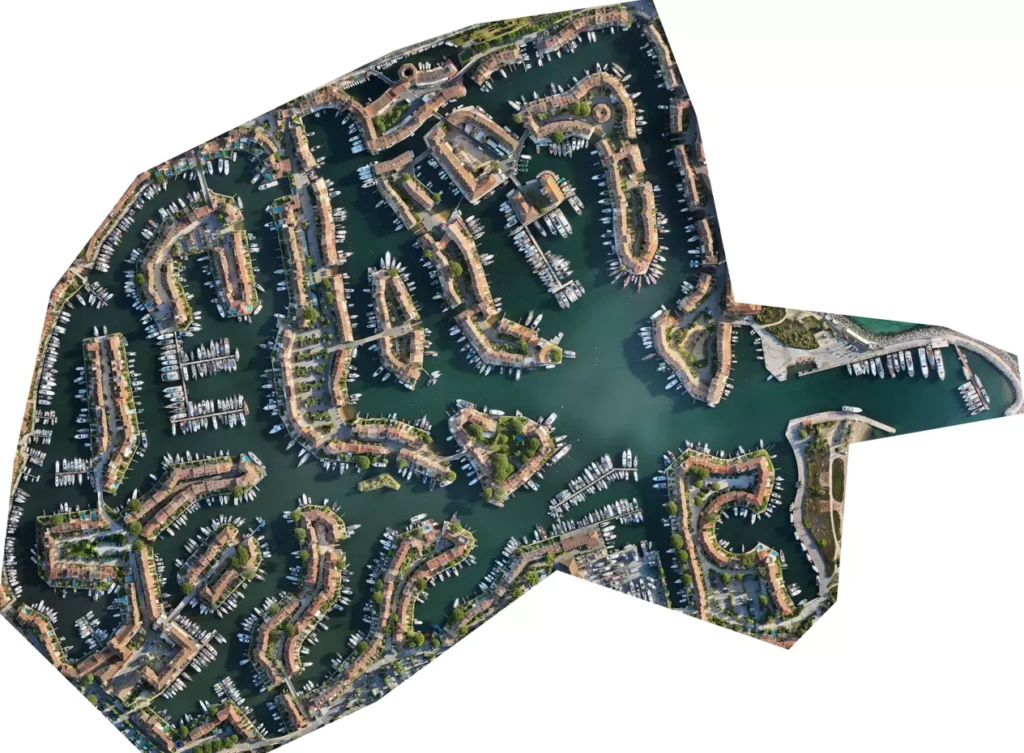 Orthophotographie du port de Port Grimaud